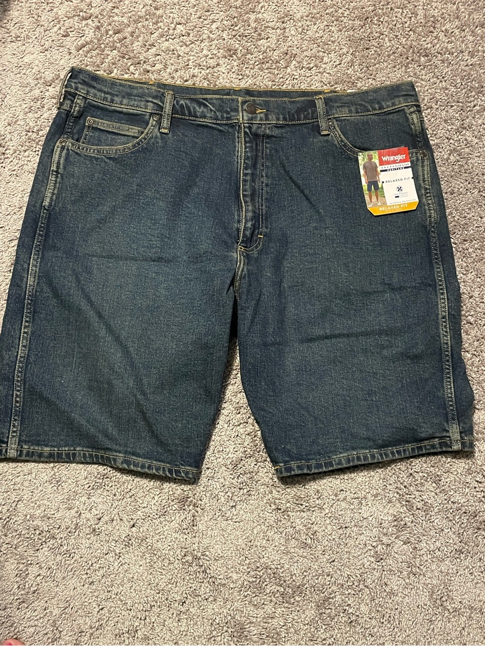 Wrangler Men's Indigo Denim Jean Shorts